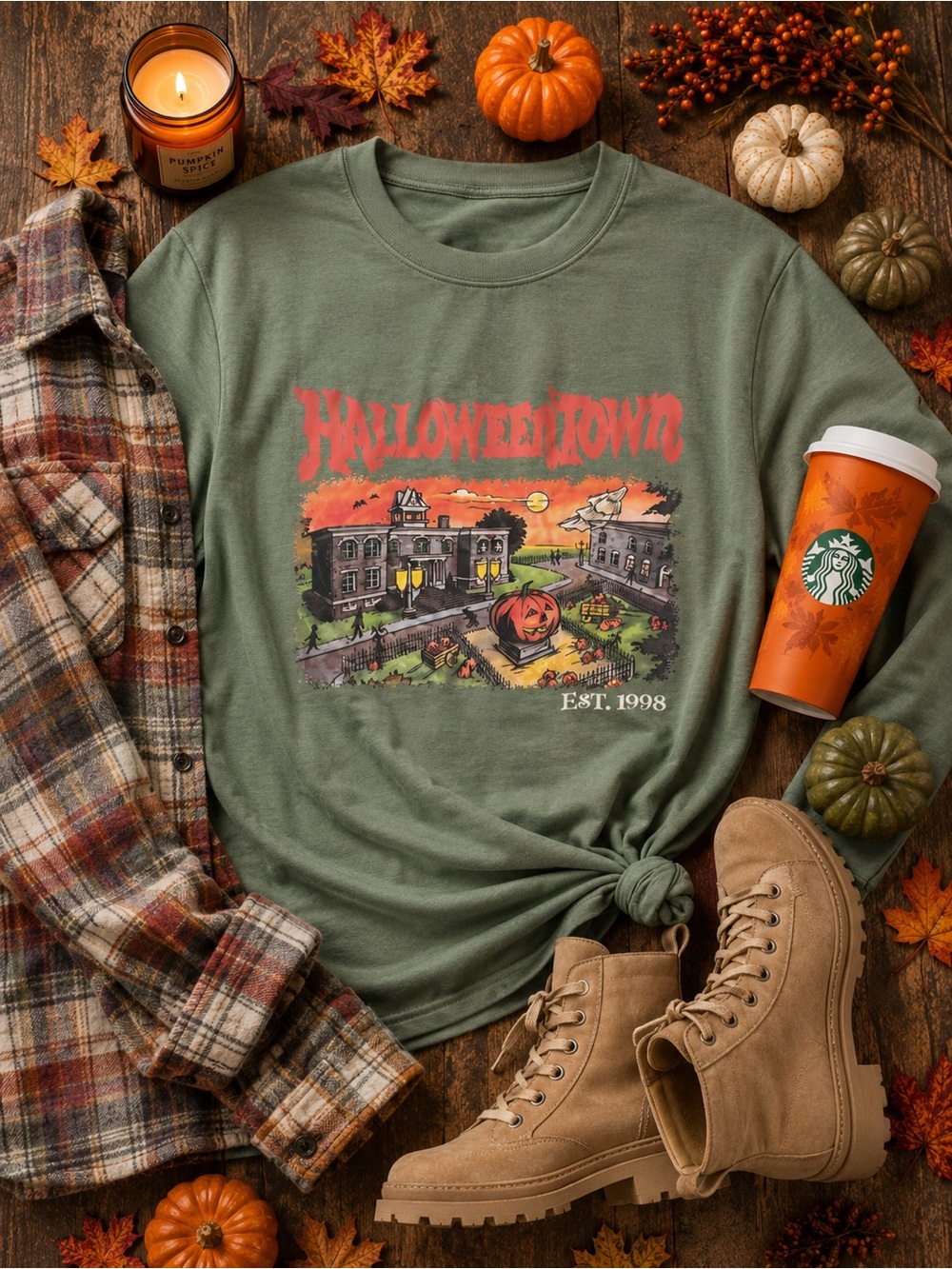 Halloweentown Graphic Sweatshirt - Green